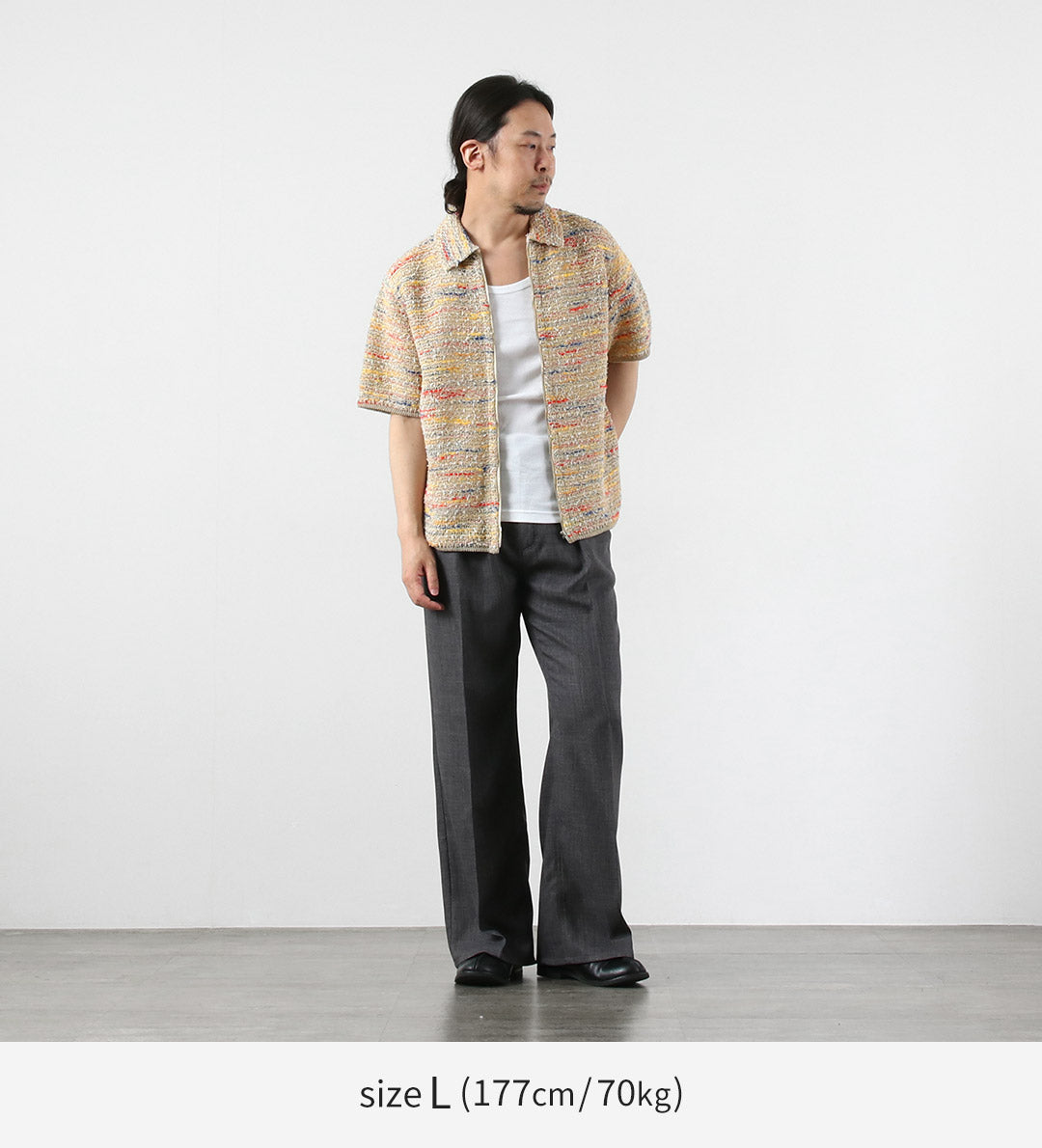 COOHEM / Summer Tweed Zip Shirt