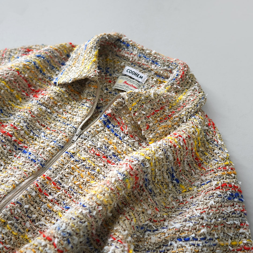 COOHEM / Summer Tweed Zip Shirt