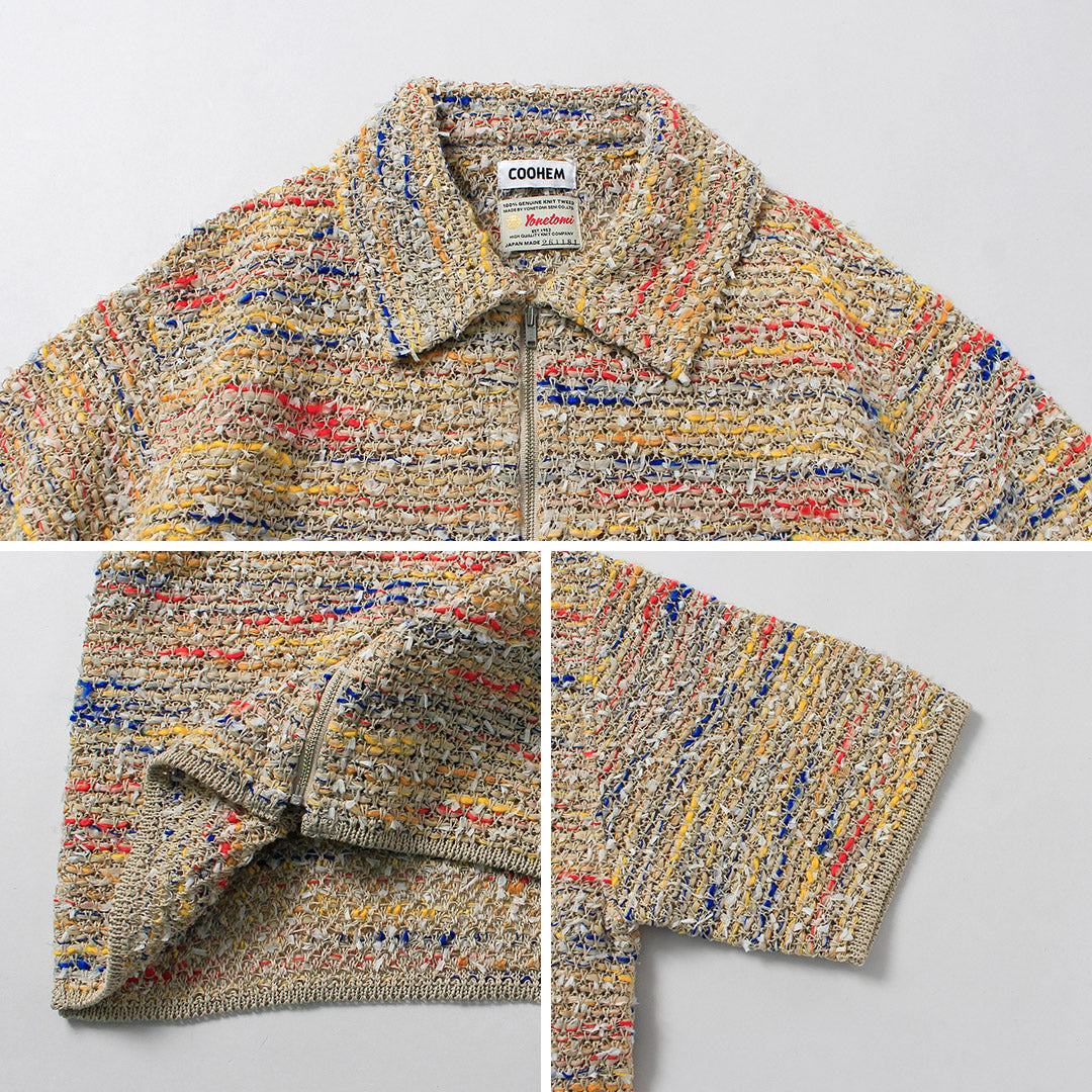 COOHEM / Summer Tweed Zip Shirt