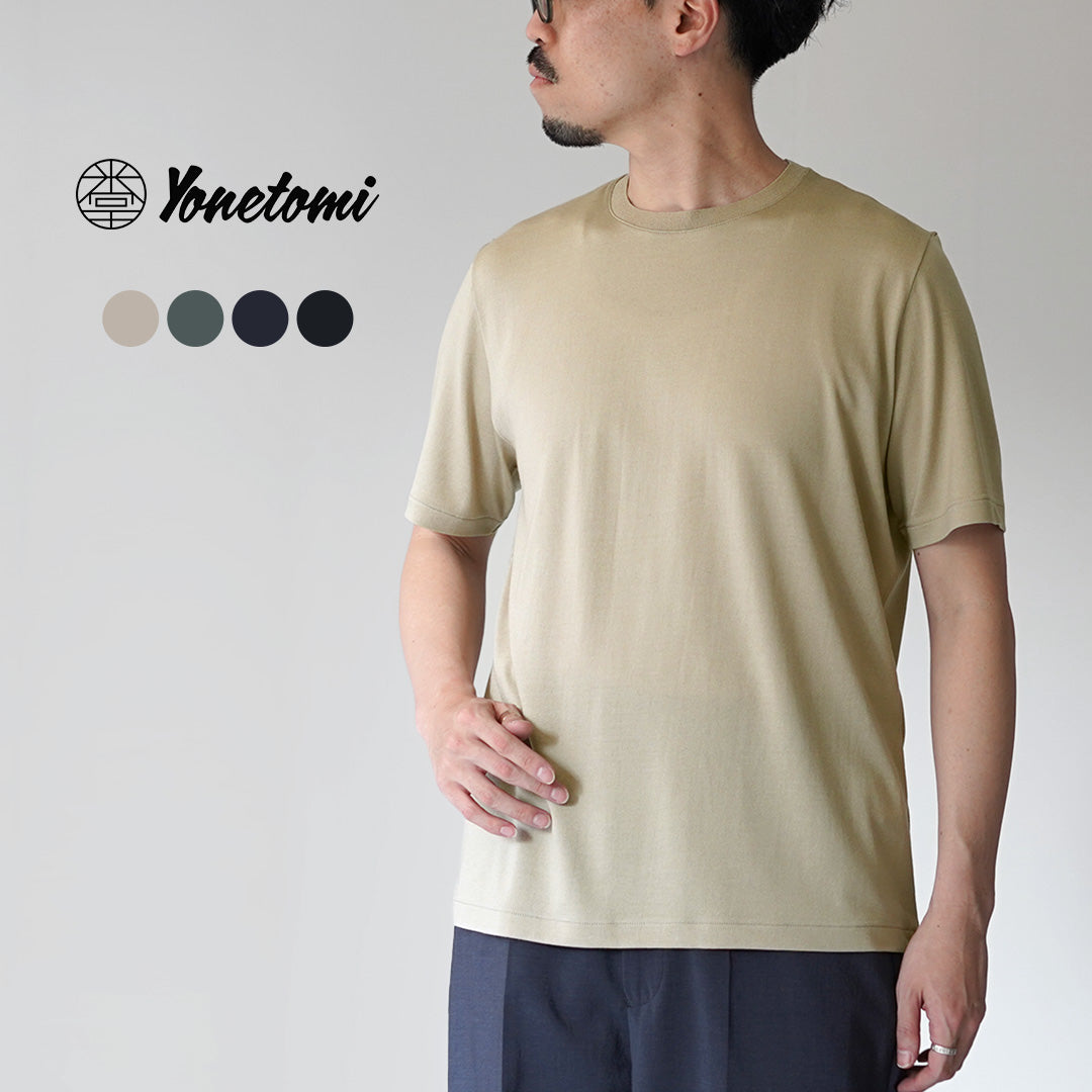 YONETOMI NEW BASIC / T-shirt habillé en laine et soie
