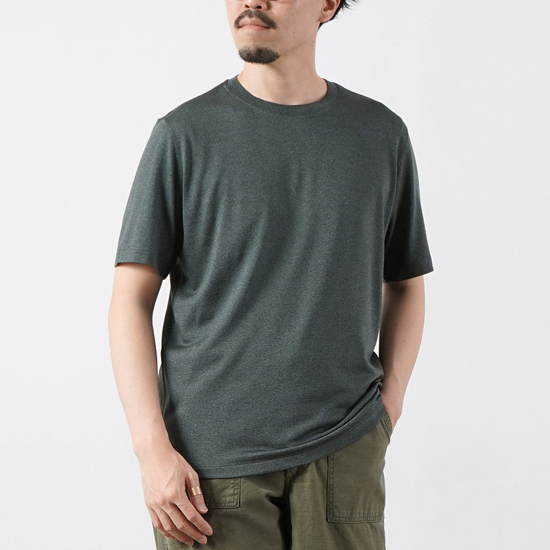 YONETOMI NEW BASIC / T-shirt habillé en laine et soie