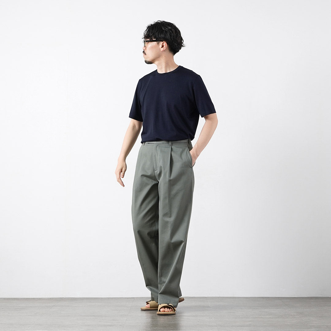 YONETOMI NEW BASIC / T-shirt habillé en laine et soie