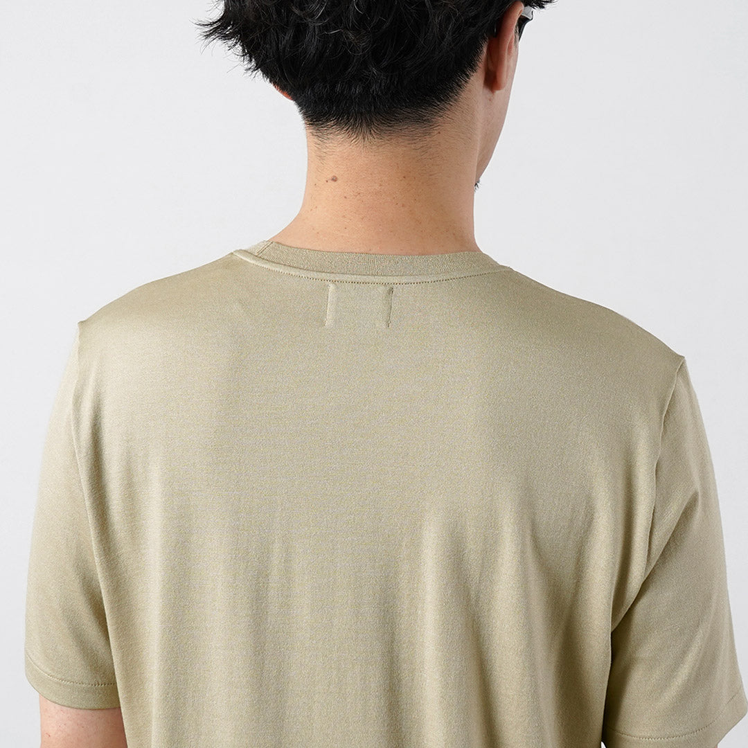 YONETOMI NEW BASIC / T-shirt habillé en laine et soie