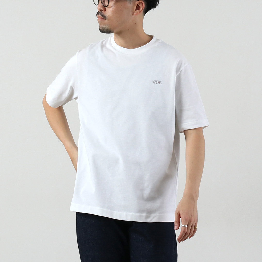 LACOSTE / Outlined Crocodile Crew Neck T-Shirt
