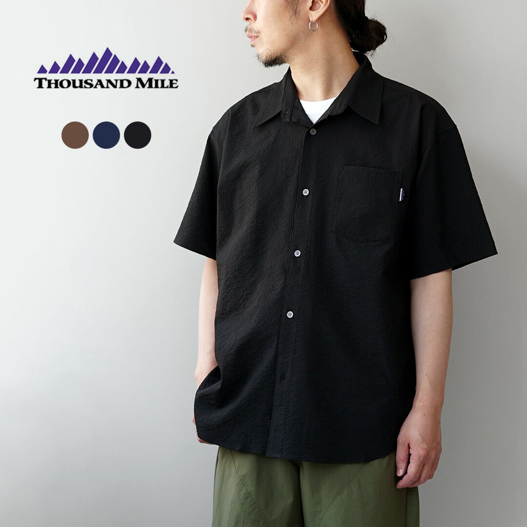 MILLE MILE / Chemise Seersucker à manches courtes