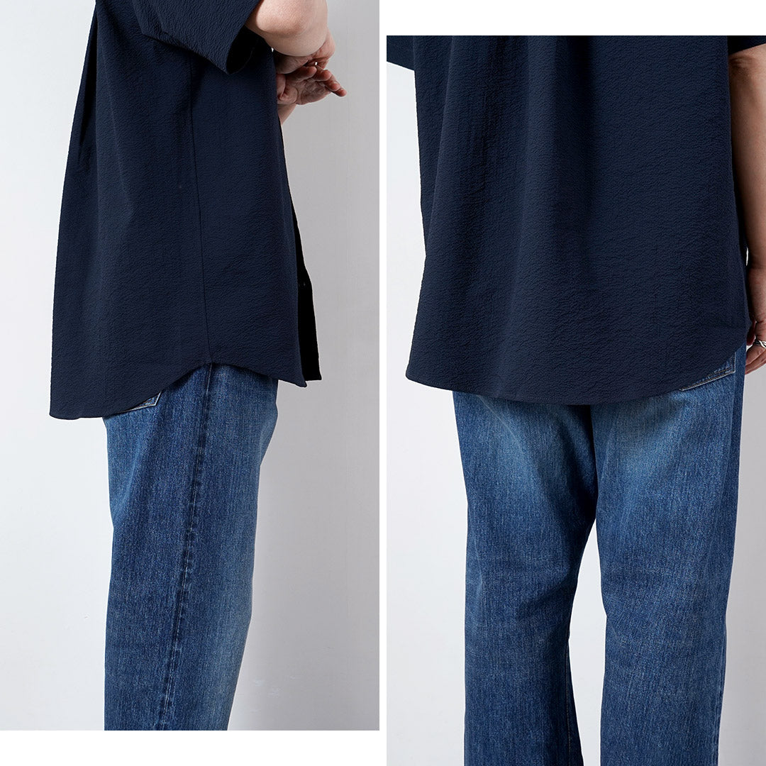 MILLE MILE / Chemise Seersucker à manches courtes