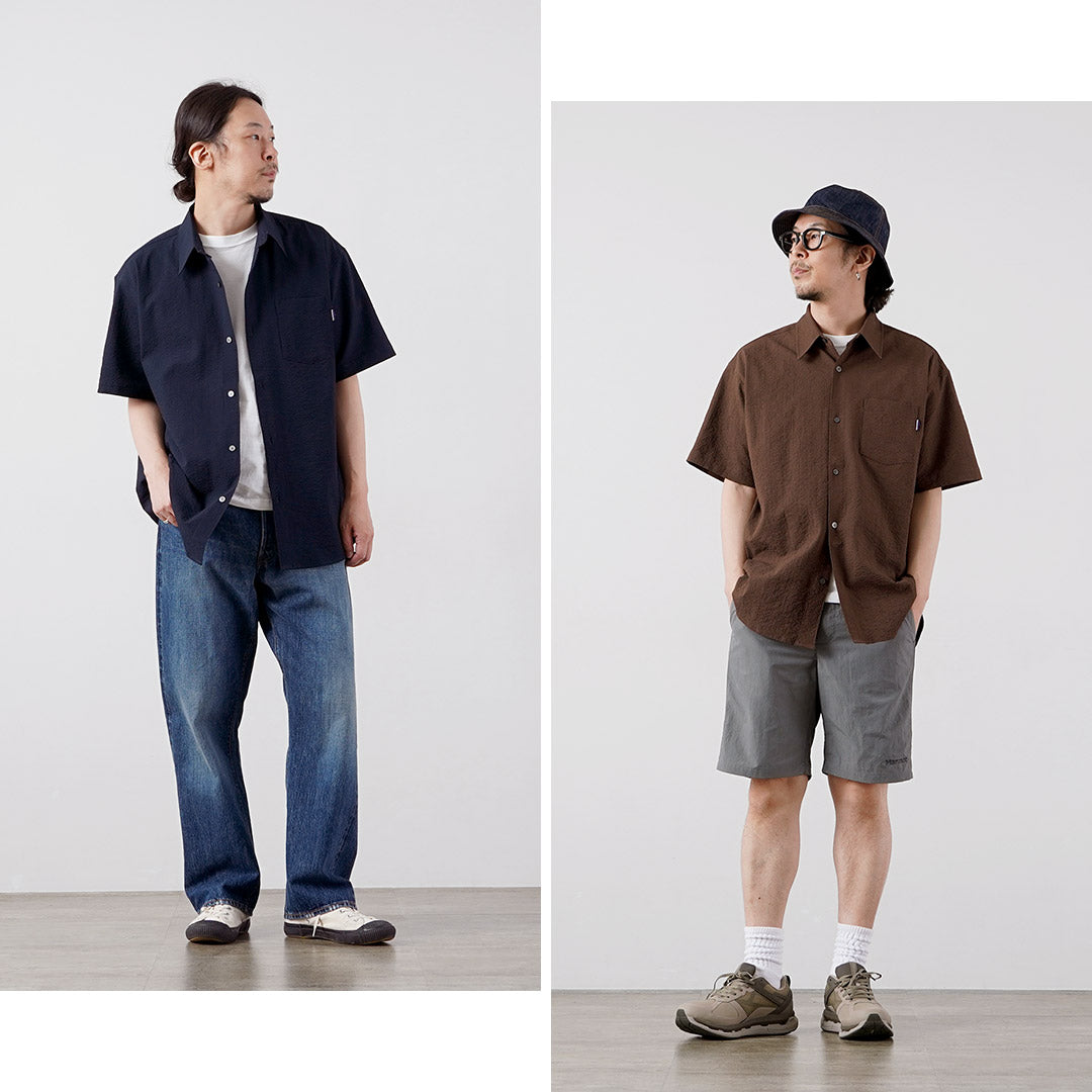 MILLE MILE / Chemise Seersucker à manches courtes