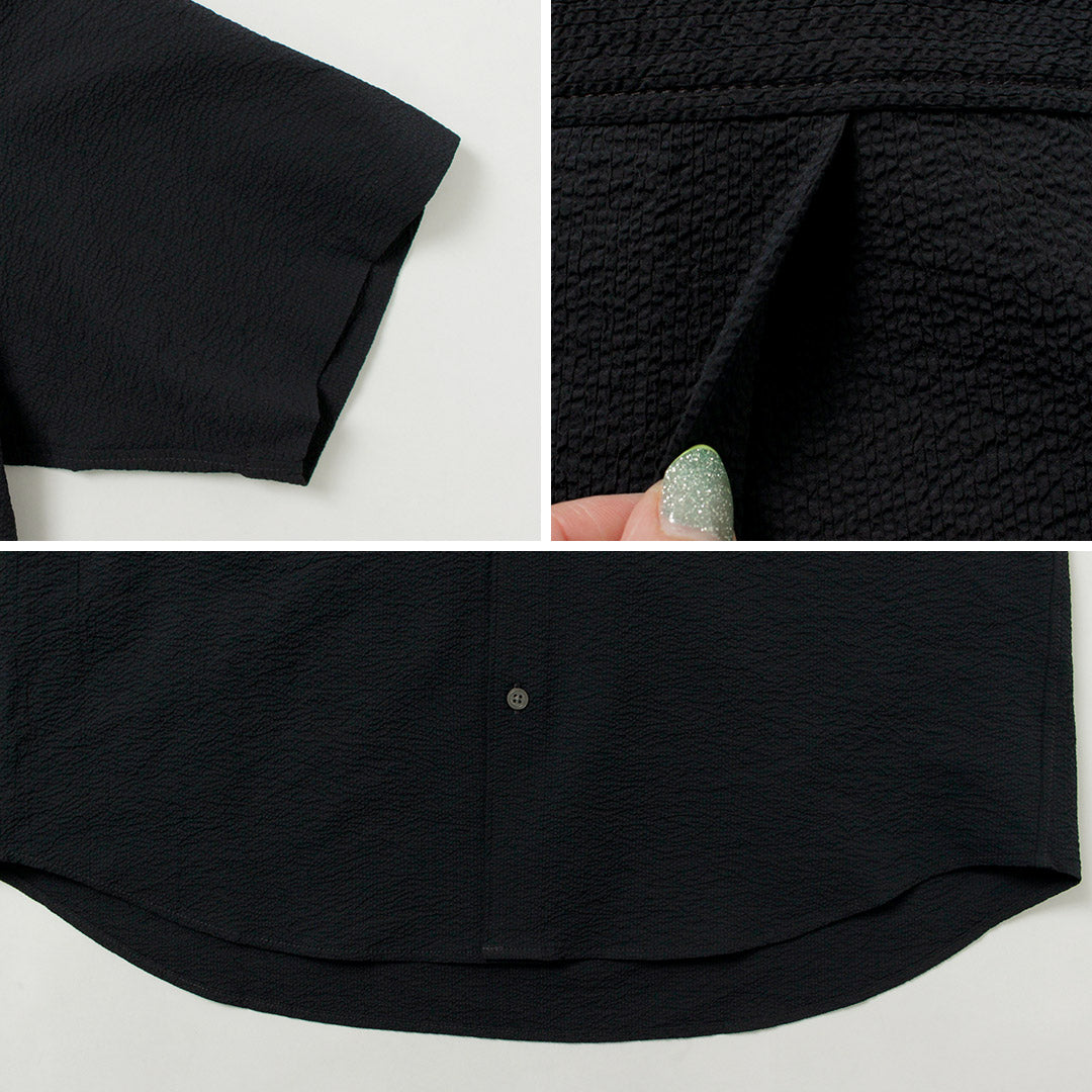 MILLE MILE / Chemise Seersucker à manches courtes
