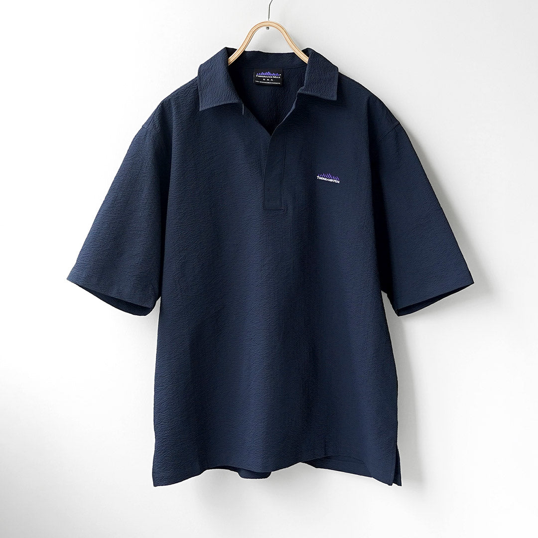 THOUSAND MILE / Chemise Skipper à manches courtes Seersucker