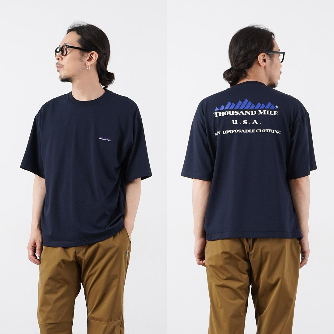 THOUSAND MILE / T/C Short-Sleeve Printed Logo T-Shirt