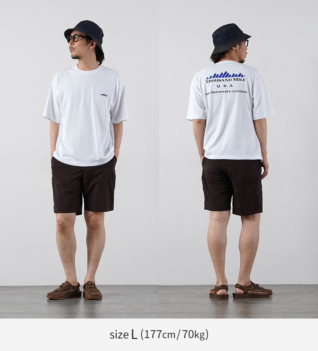 THOUSAND MILE / T/C Short-Sleeve Printed Logo T-Shirt
