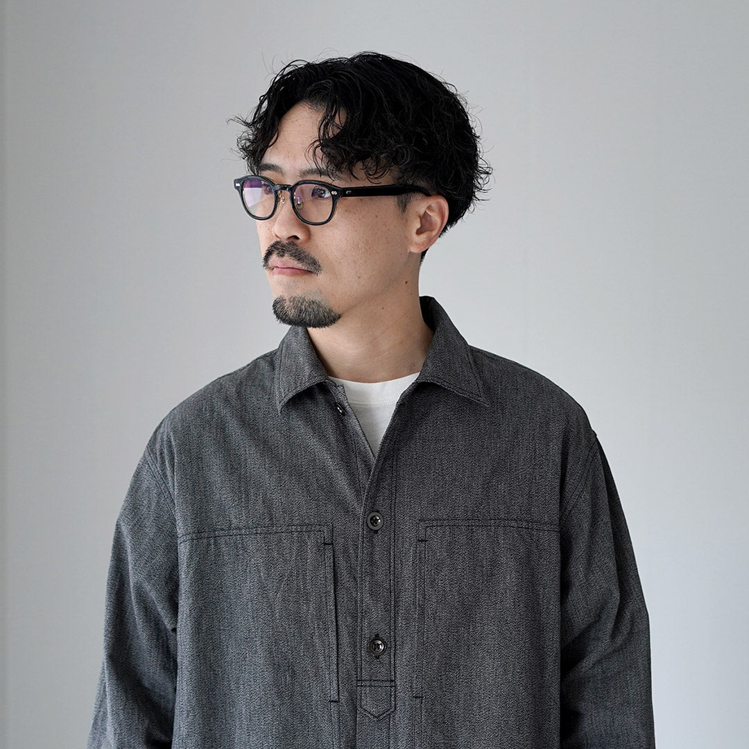 FUJITO / Chemise Army – Chambray Selvedge Chiné Torsadé