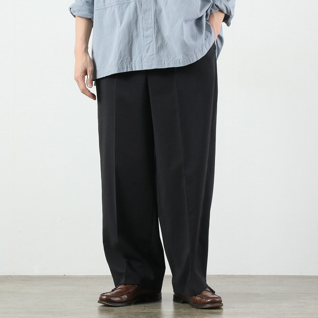 FANTASTICDAYS / Egg Trousers Polyester Linen Pants