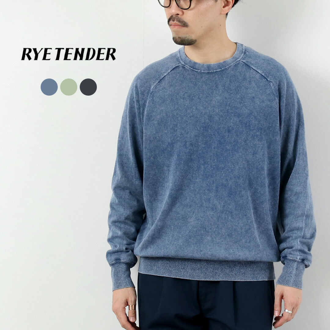 RYE TENDER / Lewis Pigment Dye Raglan Long Sleeve T-Shirt