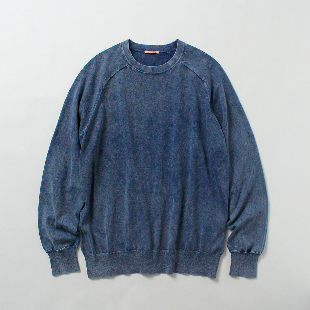 RYE TENDER / Lewis Pigment Dye Raglan Long Sleeve T-Shirt