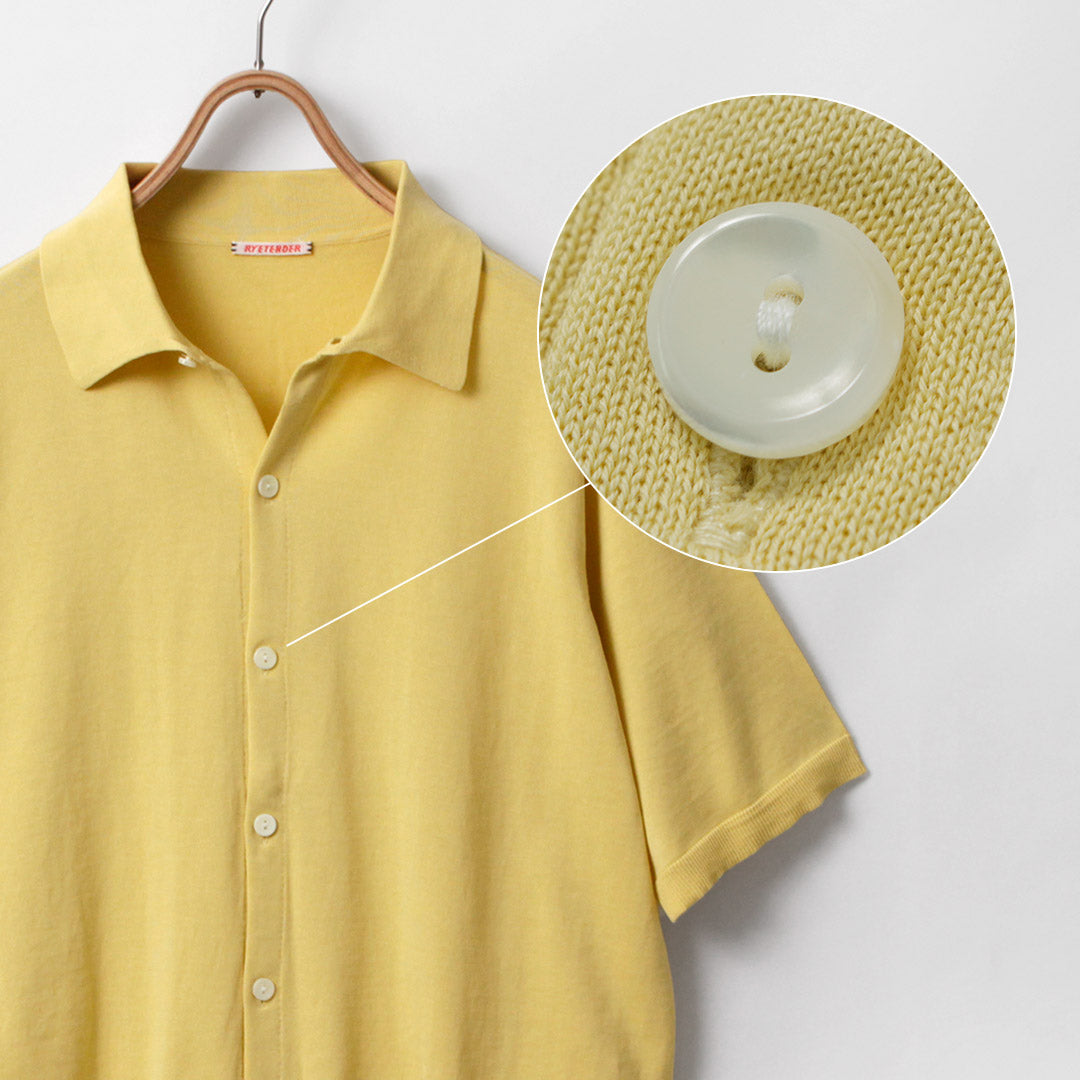 RYE TENDER / Chemise à manches courtes en tricot de coton Teton