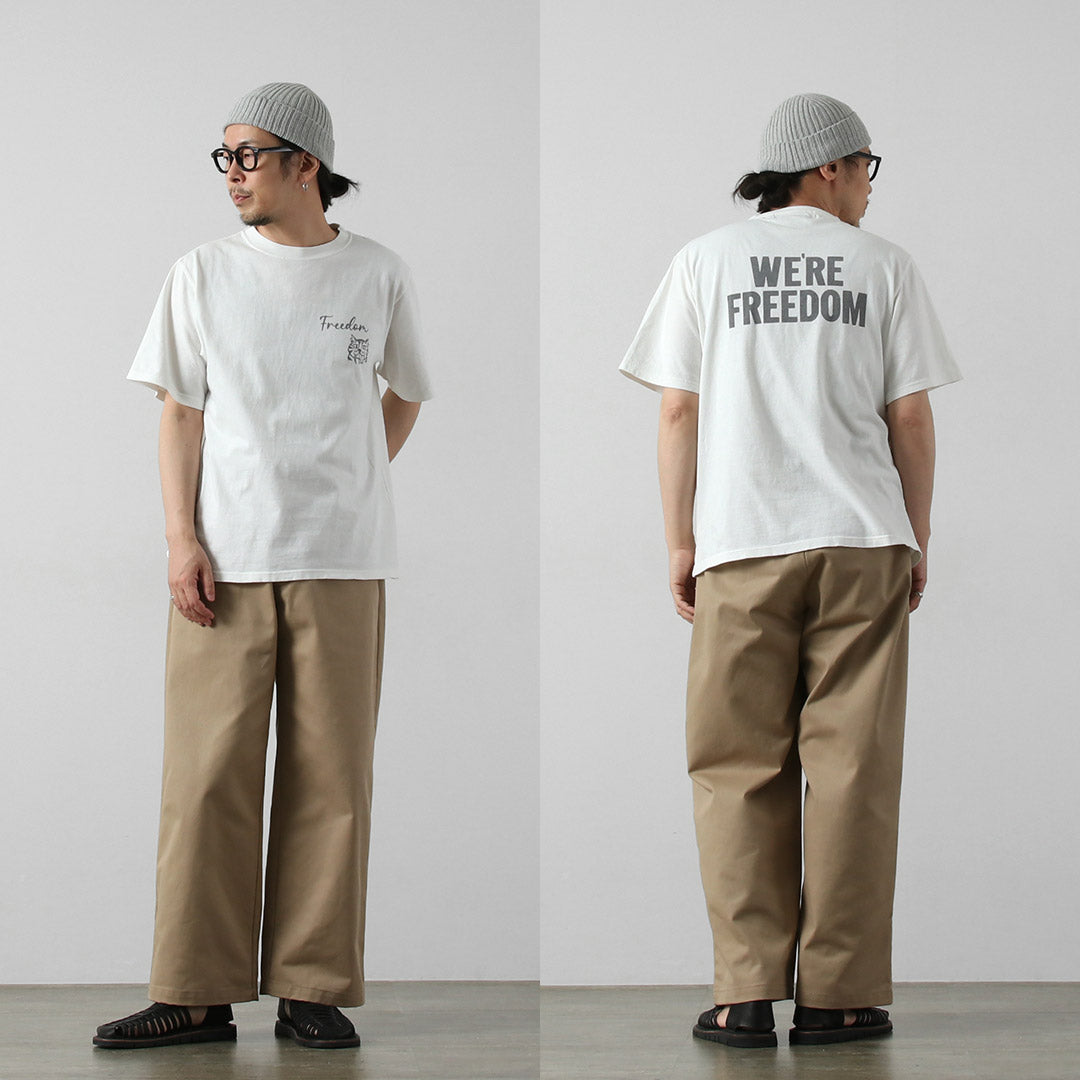 REMI RELIEF / HARD SP 加工 20/- 平纹针织常规 T 恤（FREEDOM）
