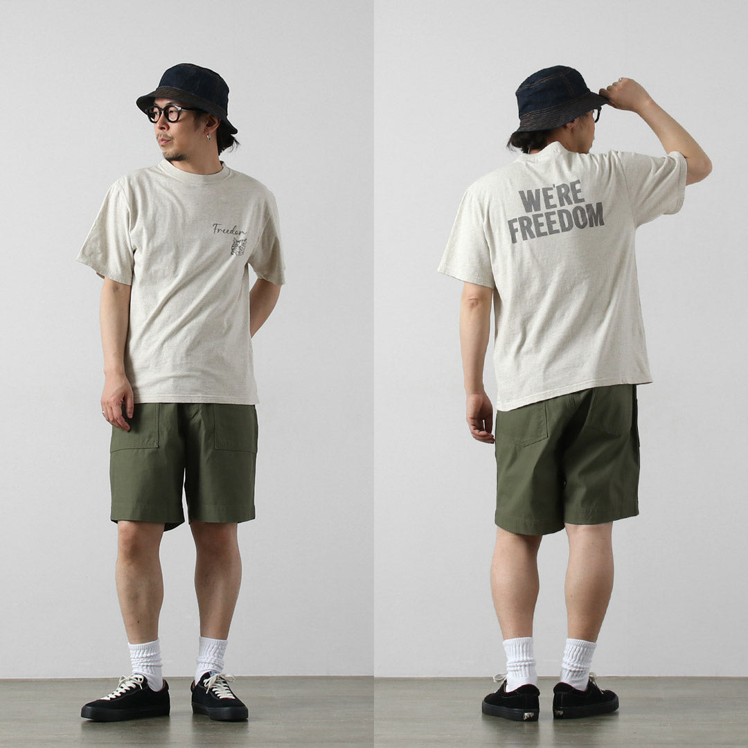 REMI RELIEF / HARD SP 加工 20/- 平纹针织常规 T 恤（FREEDOM）