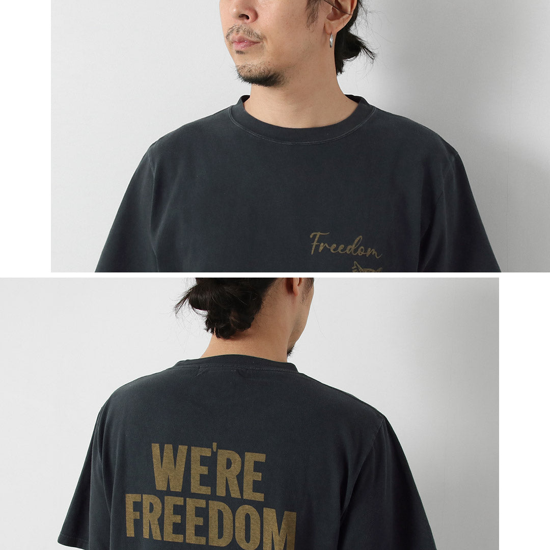 REMI RELIEF / HARD SP 加工 20/- 平纹针织常规 T 恤（FREEDOM）