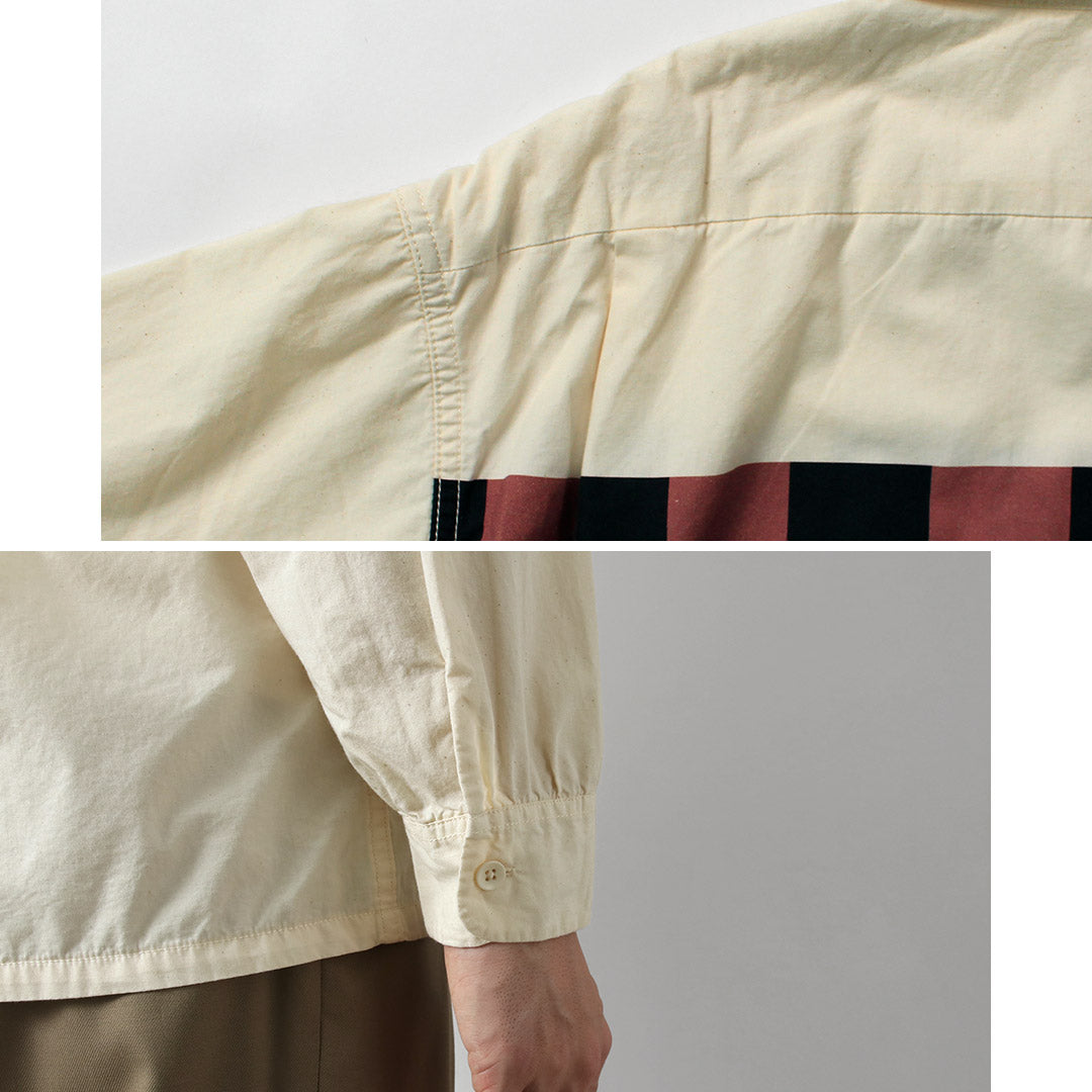 TOWNCRAFT / Printed Long Sleeve Loop Collar Shirt