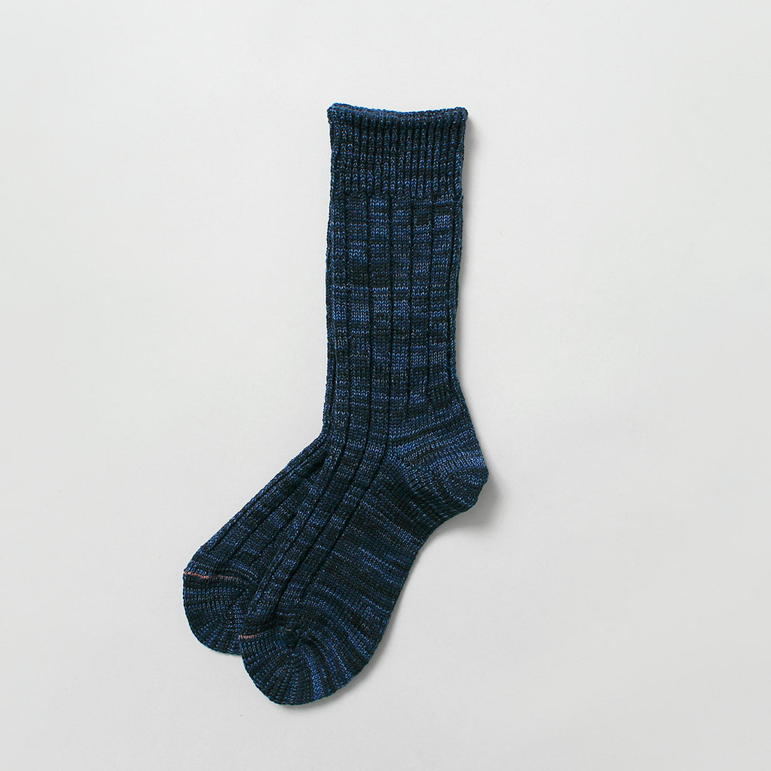 ROTOTO / Chaussettes Indigo Coton Bio
