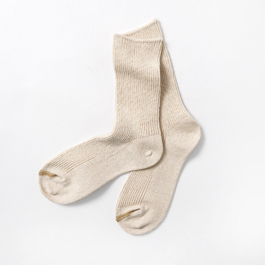ROTOTO / Chaussettes côtelées en coton recyclé Washi