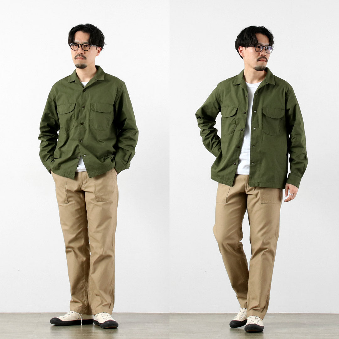 FOB FACTORY / F3515 Camisa Batwing De Popelina Con Cuello Abierto