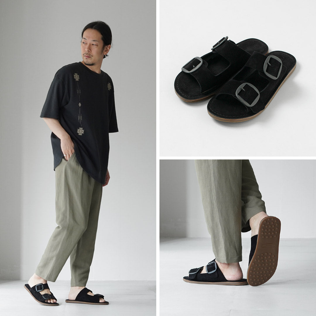 L'ANGOLO DEL CUOIO / Double Buckle Leather Sandals
