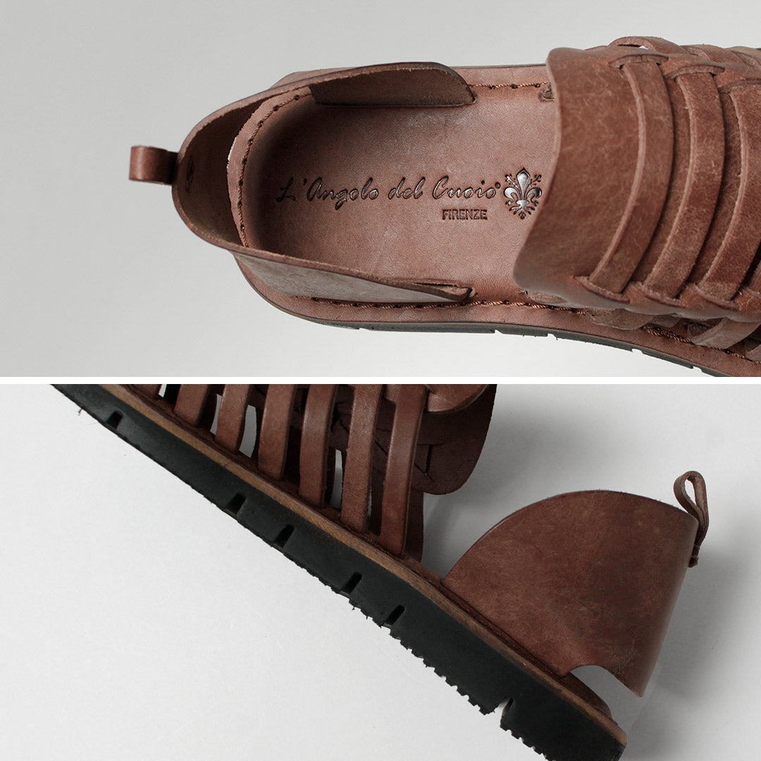 L'ANGOLO DEL CUOIO / Intrecciato Leather Sandals