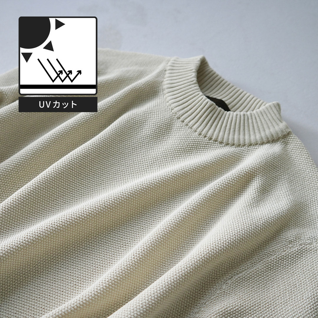 RINASCENTE / 하이브리드 워셔블 카노코 보트넥 긴팔 니트 티셔츠