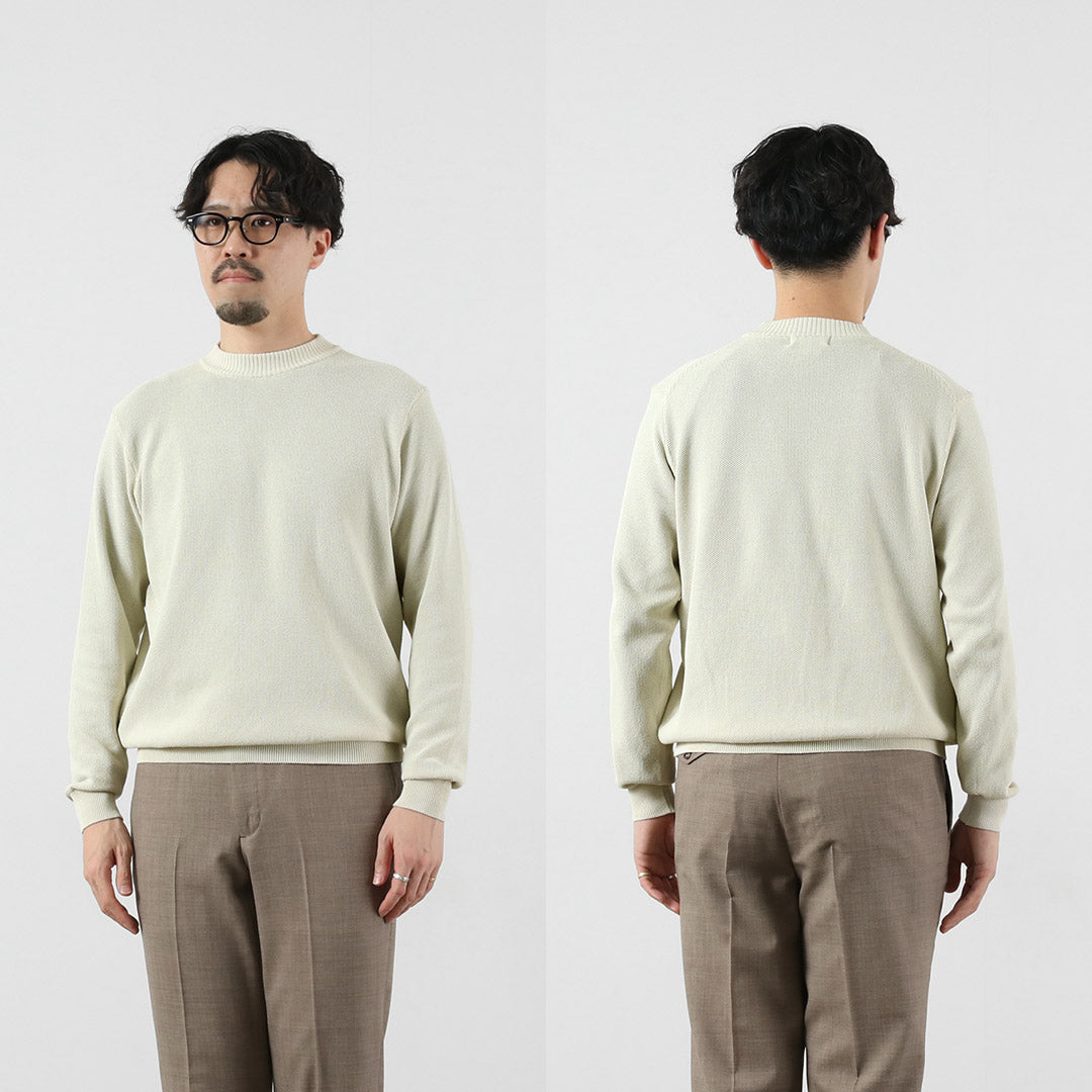 RINASCENTE / 하이브리드 워셔블 카노코 보트넥 긴팔 니트 티셔츠