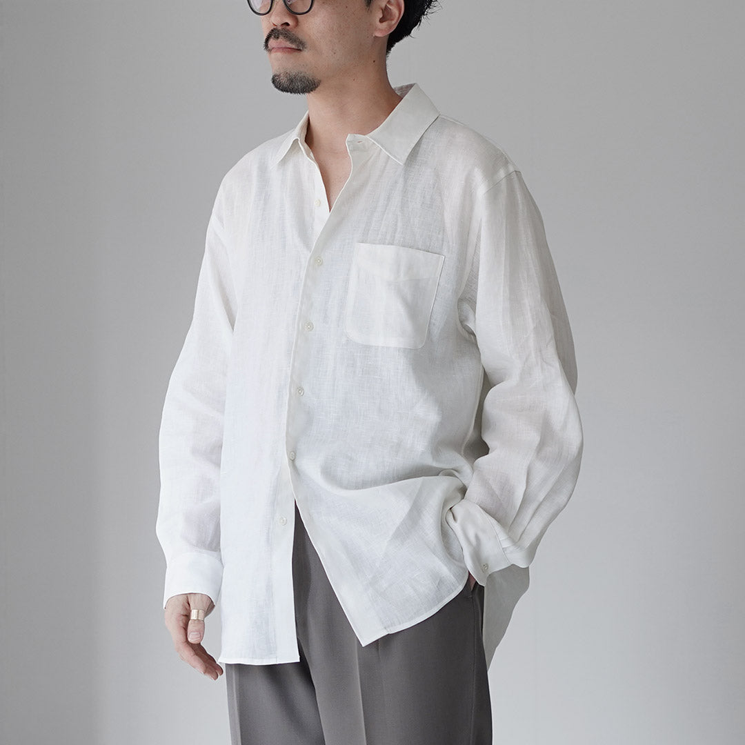 D.C.WHITE / Newport Linen Regular Collar Shirt