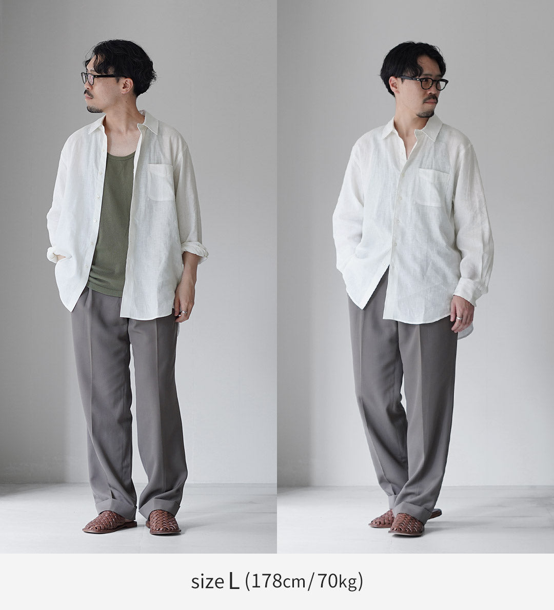 D.C.WHITE / Newport Linen Regular Collar Shirt