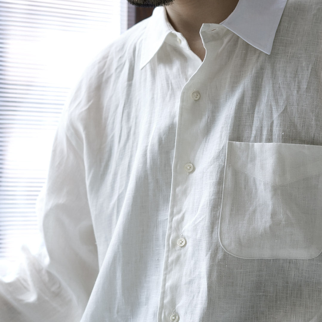 D.C.WHITE / Newport Linen Regular Collar Shirt