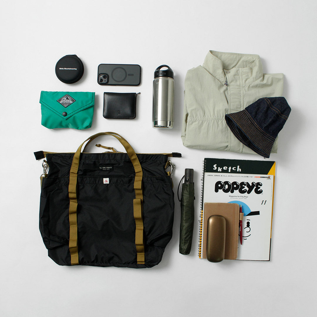 ILL ONE EIGHTY / Double Layer Flight Bag Shoulder Tote 2-Way