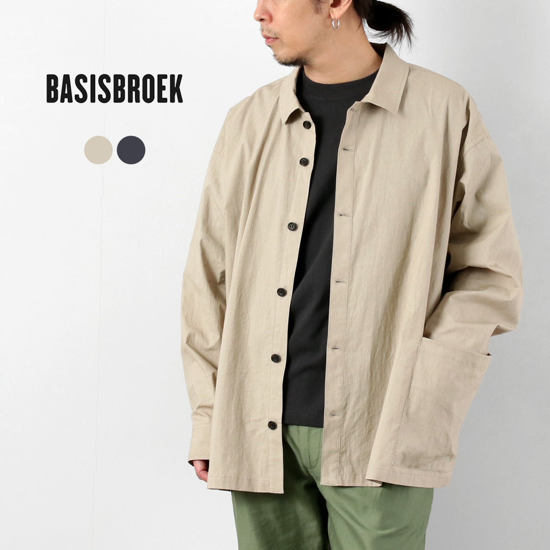 BASISBROEK / 风琴棉亚麻衬衫夹克
