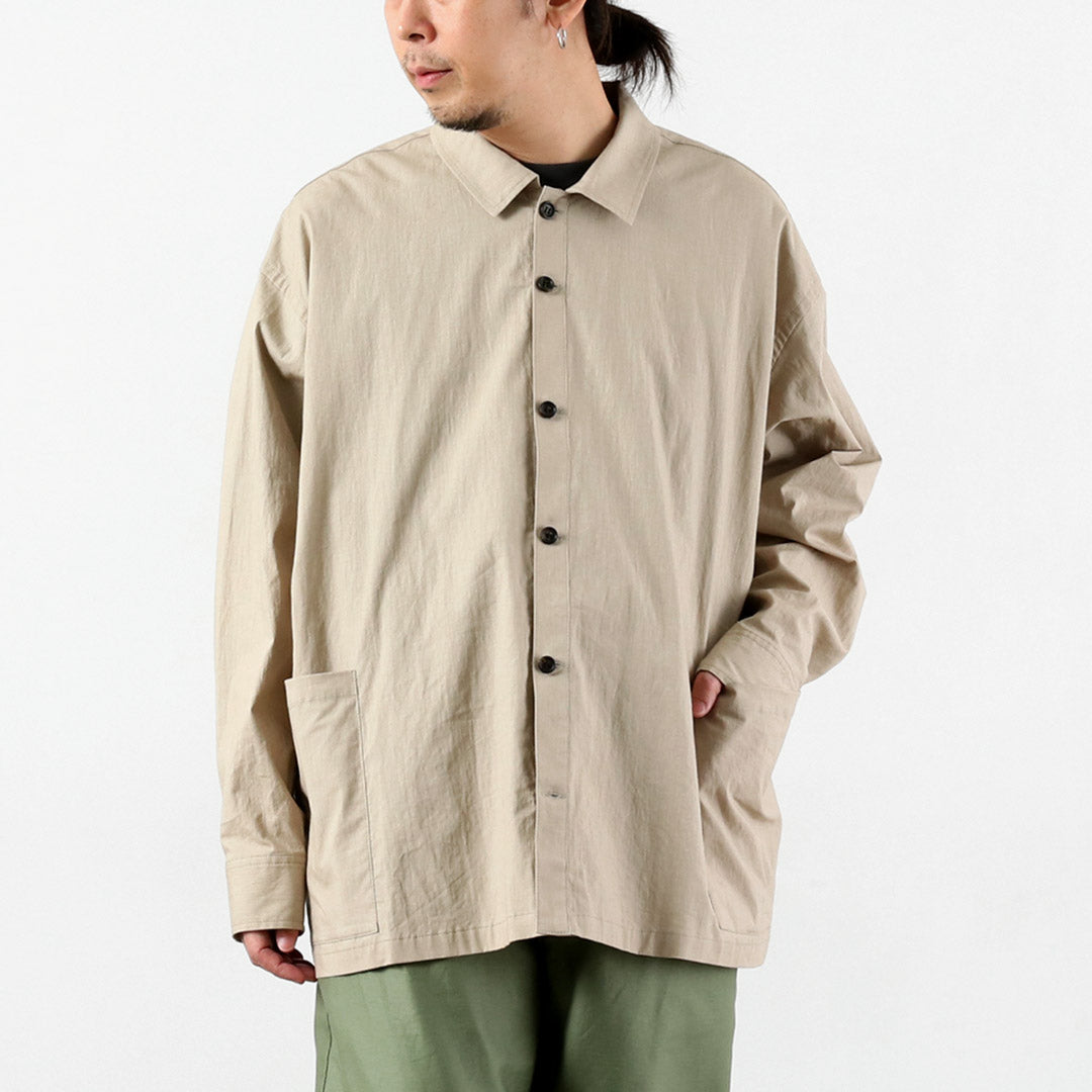 BASISBROEK / Orgen Cotton Linen Shirt Jacket
