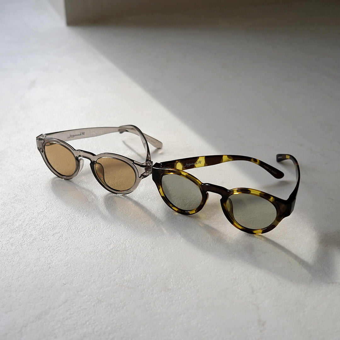 JUGAAD14 / Harbor Clear French Style Boston-Frame Sunglasses