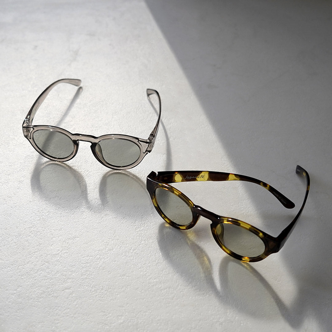 JUGAAD14 / Harbor Clear French Style Boston-Frame Sunglasses