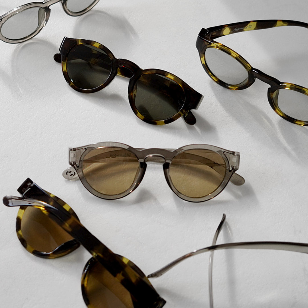JUGAAD14 / Harbor Clear French Style Boston-Frame Sunglasses