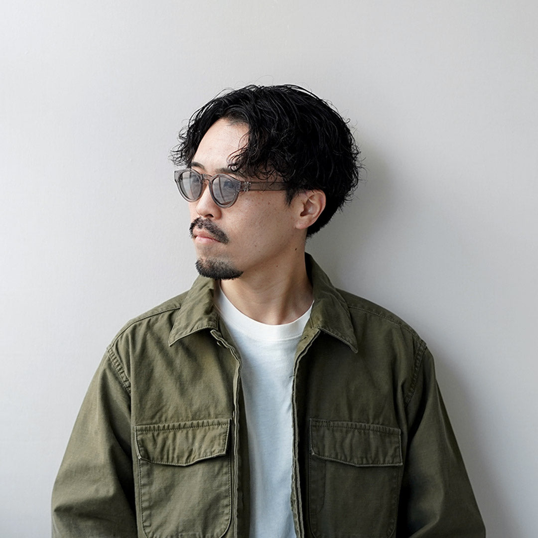 JUGAAD14 / Harbor Clear French Style Boston-Frame Sunglasses