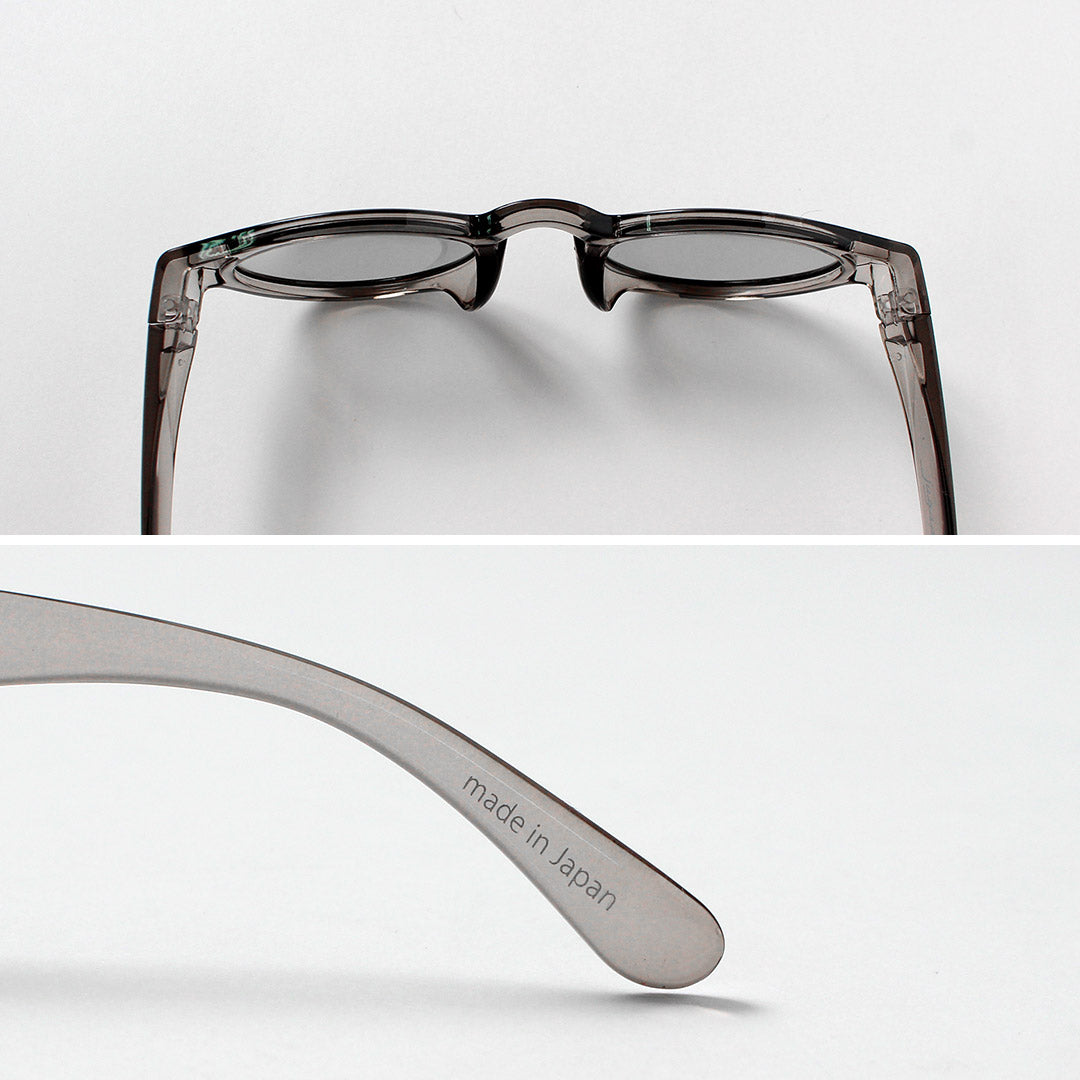 JUGAAD14 / Harbor Clear French Style Boston-Frame Sunglasses