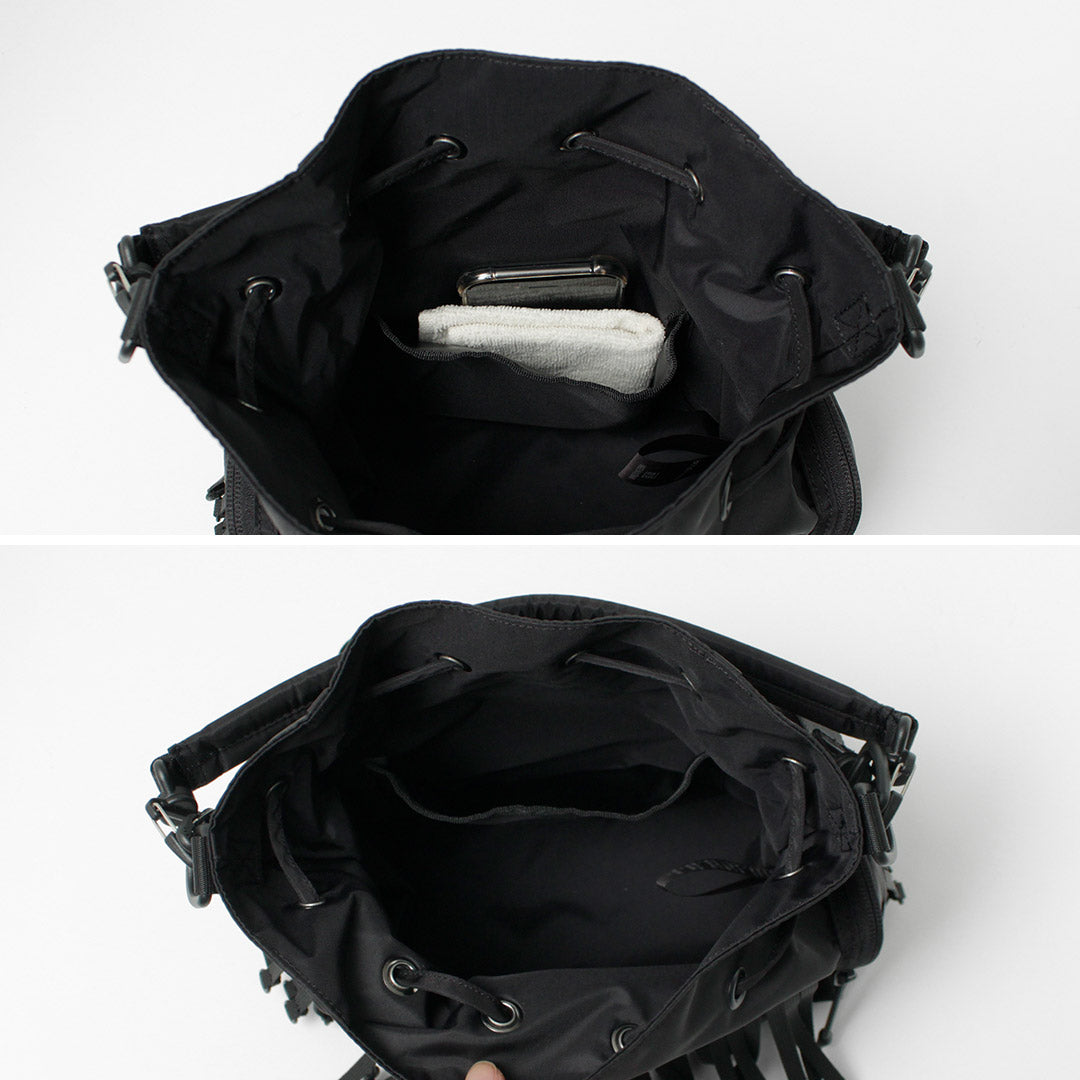 BAICYCLON BY BAGJACK / BCL-126 Sac à cordon avec franges et ruban hydrofuge 2 voies