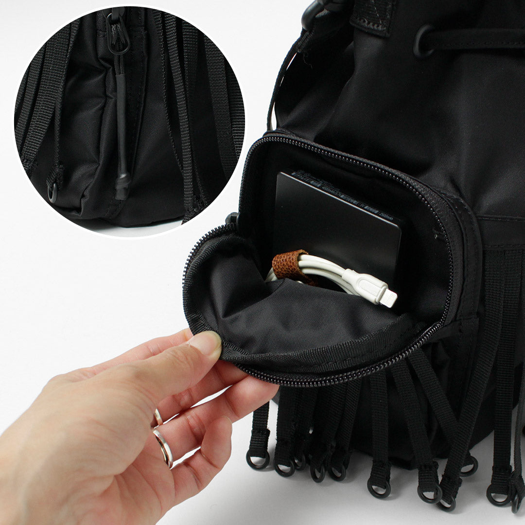 BAICYCLON BY BAGJACK / BCL-126 Sac à cordon avec franges et ruban hydrofuge 2 voies