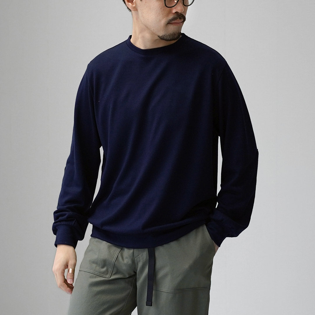 KEMA DESIGNS / Washable Wool Elbow Patch Knit Tee