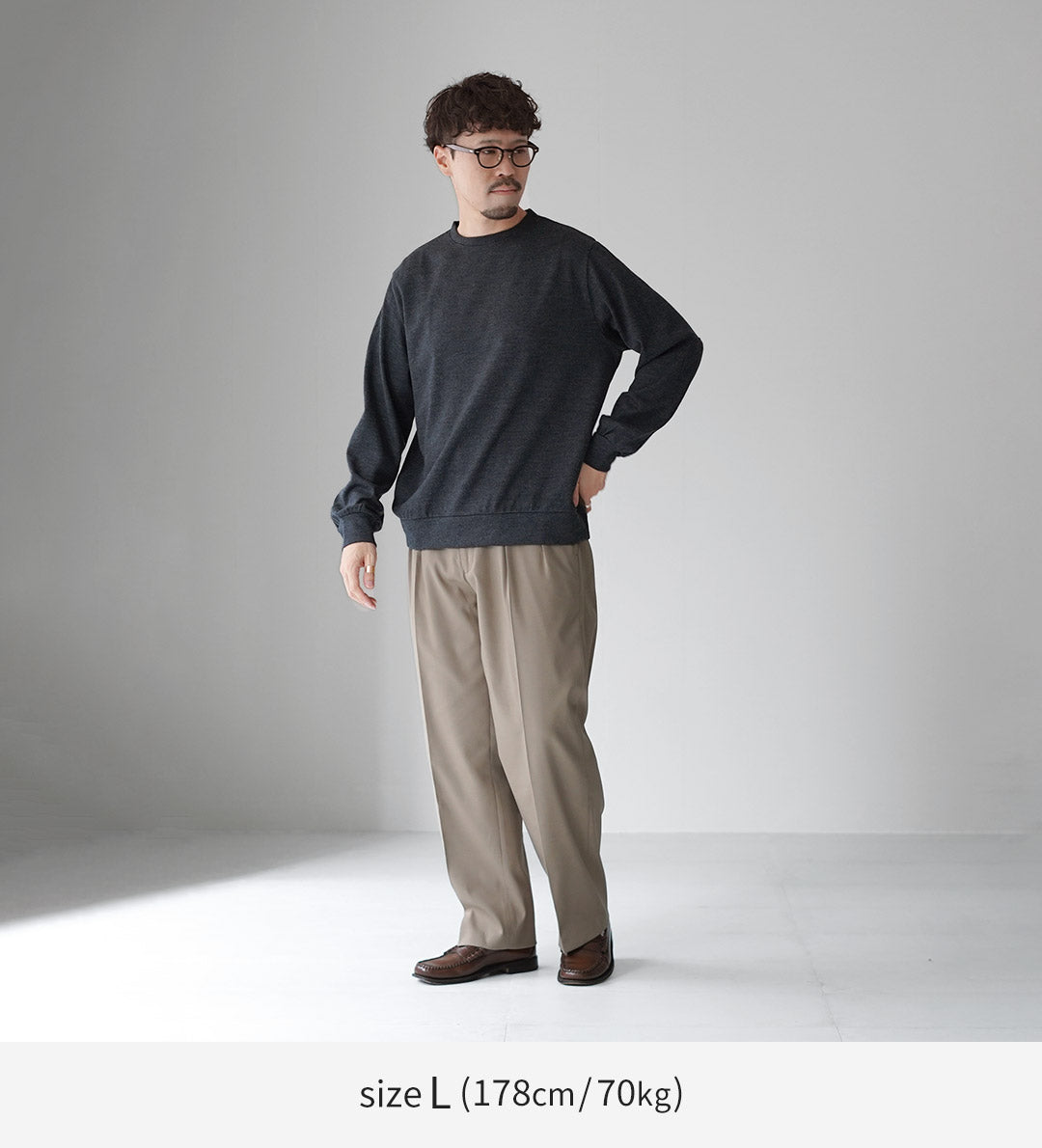 KEMA DESIGNS / Washable Wool Elbow Patch Knit Tee