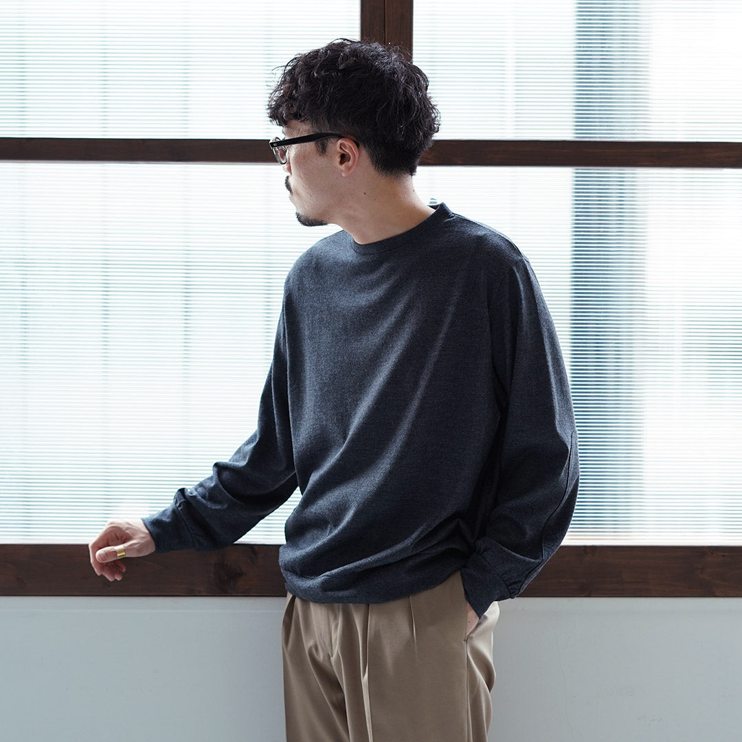 KEMA DESIGNS / Washable Wool Elbow Patch Knit Tee