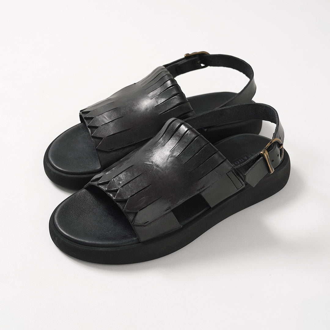 BRADOR / Fringe Platform Leather Sandals