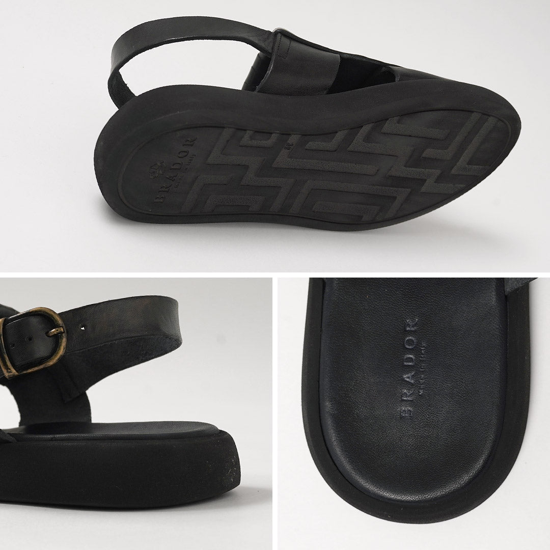 BRADOR / Fringe Platform Leather Sandals