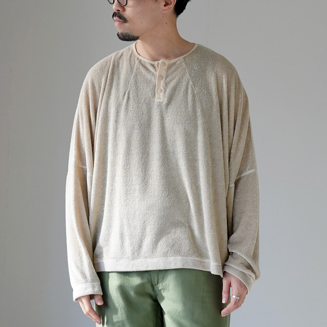KEMA DESIGNS / Pull à col Henley en lin